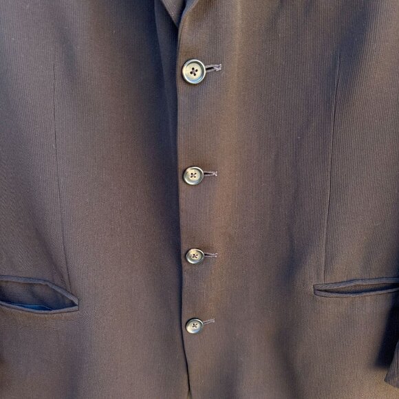 Roger Stuart Clothes Vintage Mens Wool Brown Blazer Cuffed Trousers Suit Set 46L - Picture 13 of 15